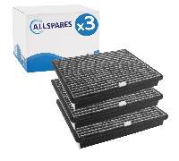 3x Filtre à charbon actif compatible avec Miele Active AirClean DKF 36-P