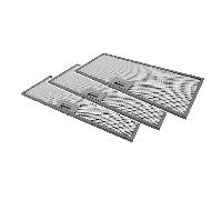 3x Filtre à graisse en métal 178x460mm d'origine Faure pour FHG5122X