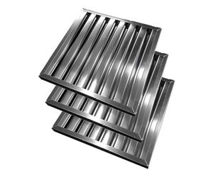 3x Filtre choc 400x400x25mm pour hotte pro (Type B)