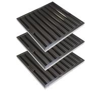 3x Filtre choc 450x450x25mm avec poignées pour hotte pro (Type B)