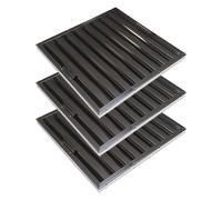 3x Filtre choc 495x495x25mm avec poignées pour hotte pro