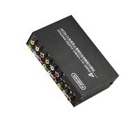 3X FJGEAR Sélecteur AV 4 en 1 Sortie Av RCA Interface Commutateur Audio et Vidéo Commutateur AV Multifonction 4 Voies