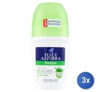 3X FLEUR AZUR Déodorant Roll-On 50 ML. Frais