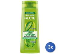 3X Fructis Shampoo 250 Ml. Antipelliculaire Normaux