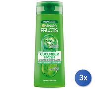 3X Fructis Shampoo 250 Ml. Concombre Frais