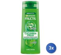 3X Fructis Shampoo 250 Ml. Concombre Frais
