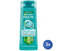 3x Fructis Shampoo 250 Ml. Pur Non-Stop Coco
