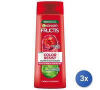 3x Fructis Shampooing 250 Ml. Color Résister À