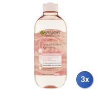 3X Garnier Eau Micellaire Illuminante Eau De Rose 400Ml
