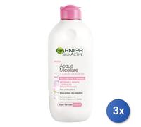 3X Garnier Eau Micellaire + Lait Hydratant, 400 Ml