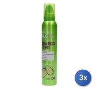 3X Garnier Mousse Pour Cheveux Fructis Style Hydra Boucles 150Ml