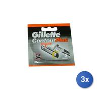 3X Gillette Pièces De Rechange Contour 5
