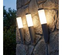 Lot de 3 applique extérieure jardin inox maison lampe façade torche anthracite