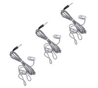 3X H-169 3.5mm MP3 MP4 Cordon Tresse de Subwoofer de Cablage, Avec Controle Du Fil de Mic (Argent)