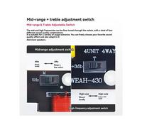 3X Haut-Parleur Audio 300 W 4 Voies, Filtre de Graves, Double Médiums et Aigus, Diviseur de Fréquences, Filtre Professionnel KTV