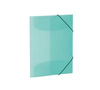 3x Herma 19580 Chemise à élastique A4 PP translucide turquoise