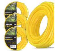 3x Instalguru Fil Coupe-Bordure Trimmer Carré 3 mm 15 m Nylon Débroussailleuse Bobine Puissante Jardin Tonte Gazon Bordures Résistantes Mauvaises Herbes Entretien Espaces Verts