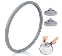 3x Joint Silicone Pour Auto Cuiseur WMF Perfect 22cm, Remplacement Joint d'Étanchéité pour WMF Silit Sicomatic 3L/4,5L/6,5L/8,5L (1 Bague, 2 Joints Signal)