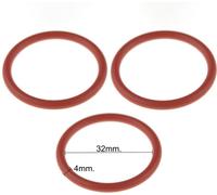 3x joint torique intérieur 32mm rouge pour Philips, Saeco groupes d'infusion