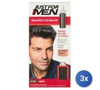 3x Just For Men Coloration Cheveux Noir