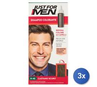 3X Just For Men Teinture Pour Cheveux Châtain Foncé