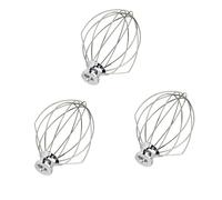 3X K5AWW Fouet En Acier Fouet En Acier Inoxydable Batteur À Oeufs Mélangeur Tête De Mélange 5QT, Compatible For Kitchenaid, Pièces Résistantes Aux Intempéries Et Aux Rayures