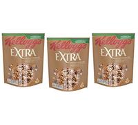 Kellogg's Extra Nocciole Lot de 3 flocons d'avoine croustillants avec noisettes caramélisées 100 % grains entiers 375 g