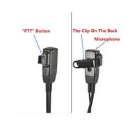 3X Kit de Casque D'Écoute à Fil Unique MIC PTT Mic en Forme de D 2 Broches Radio Écouteur Talkie-Walkie Crochet D'Oreille