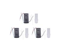 3X Kit de Télécommande Universelle pour Ventilateur de Plafond 40 W 6 Vitesses Fonction de Synchronisation Télécommande de Remplacement pour