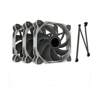 3x Kit de ventilateur de refroidissement PWM 1500 / min refroidissement par eau réglable 120mm refroidisseurs châssis de ventilateur sans fil refroidisseurs de processeur radiateur Solution de bureau