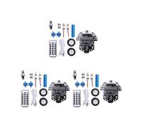 3X Kit Robotique Programmable Robot Basé sur BBC Microbit V2 et V1 pour L'Éducation au Codage STEM avec Batterie Rechargeable (A)