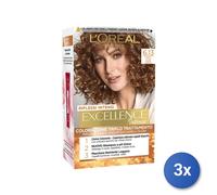 3x L’Oréal Paris Excellence Intense 6.13 Blond Foncé Cendré Doré