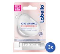 3X Labello Baume À Lèvres Acide Hyaluronique Rose' 88071 Fabriqué En Italie