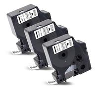 3x Labelwell Compatible Rubans Remplacement pour Dynmo D1 19mm 45803 S0720830 Noir sur Blanc pour Dynmo LM LabelManager 360D 420P 450D 500TS LabelWriter 450 Duo, 19mm x 7m