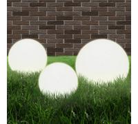 3x Lampe Boule à LED Sphérique Chemin Éclairage Lampe de Jardin vidaXL