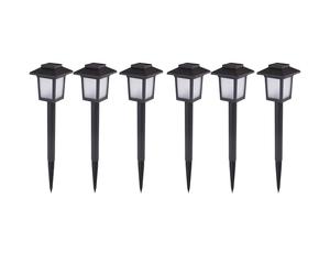 3x LED solaire plug-in lumières chemin de jardin rétro effet feu lanternes extérieures noir