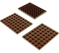 3x Lego Bau Platte 6x8 Basic reddish braun Star Wars 8780 75827 4223729 3036