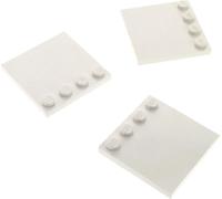 3x Lego carreau modifié 4x4 blanc picots sur le bord plaque Star Wars 617901 6179