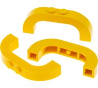 3x Lego pierre d'arc 1x6x2 jaune en haut courbé pont set 43179 60096 6132776 6183