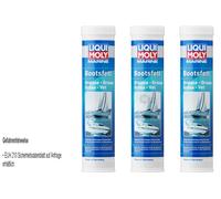 3x LIQUI MOLY Graisse Marine pour Bateau, Graisse Navire 25043 Cartouche 400 g