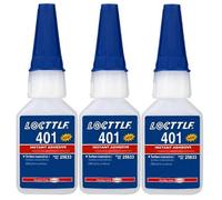 3x Loctite 401 Colle instantanee rapide Flacon de 20 ml Colle super forte multi-usages Fix HOT Colle liquide super forte incolore