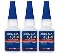 3x Loctite 401 Colle instantanee rapide Flacon de 20 ml Colle super forte multi-usages Fix HOT Colle liquide super forte incolore