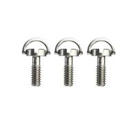 3X Long 1/4 de Vis En Bague-D En Acier Inoxydable Argent pour Trepied QR Plaque de L'Appareil Photo