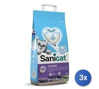 3X Lot De Litière Sanicat Plus Lt 10 Parfumée