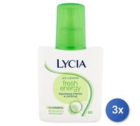 3X Lycia Déodorant Vapo 75 Ml. Énergie Fraîche