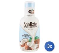 3X Malizia Bain 1000 ML. Noix De Coco