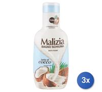 Malizia Gel Mousse Bain Noix de Coco 1000 ml