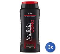 3X Malizia Douche/Shampooing 250 Ml. Homme Musk