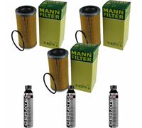 3X MANN-FILTER Filtre À Huile H 827/1 N + 3X LIQUI MOLY Cera Tec 3721