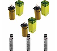3X MANN-FILTER Filtre À Huile HU 6004 X + 3X LIQUI MOLY Cera Tec 3721